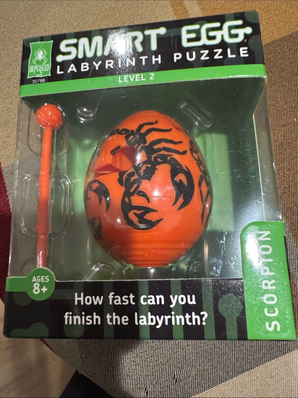 Smart Egg Labyrinth Puzzle - Orange Scorpion Design
